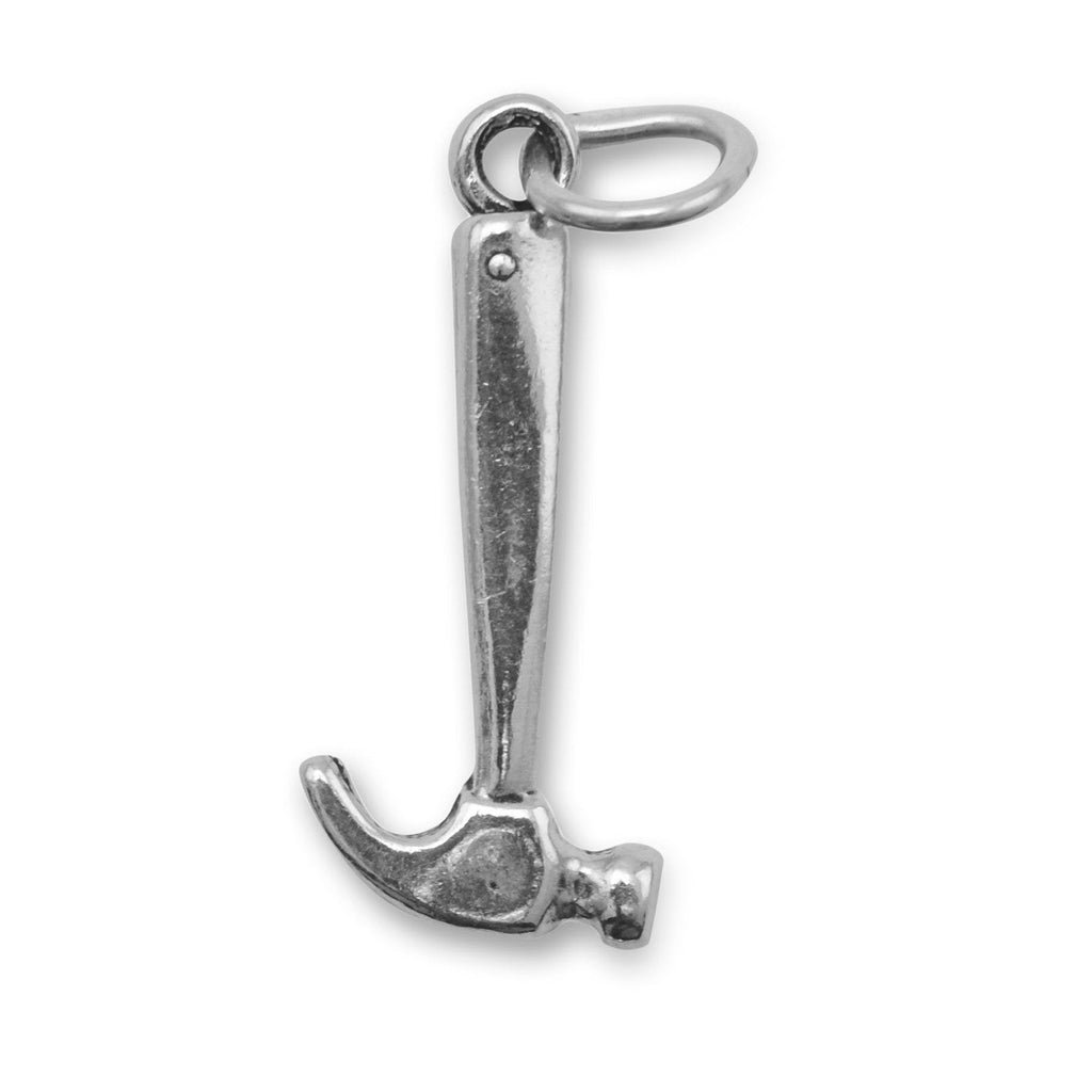 Oxidized 3D Hammer Charm