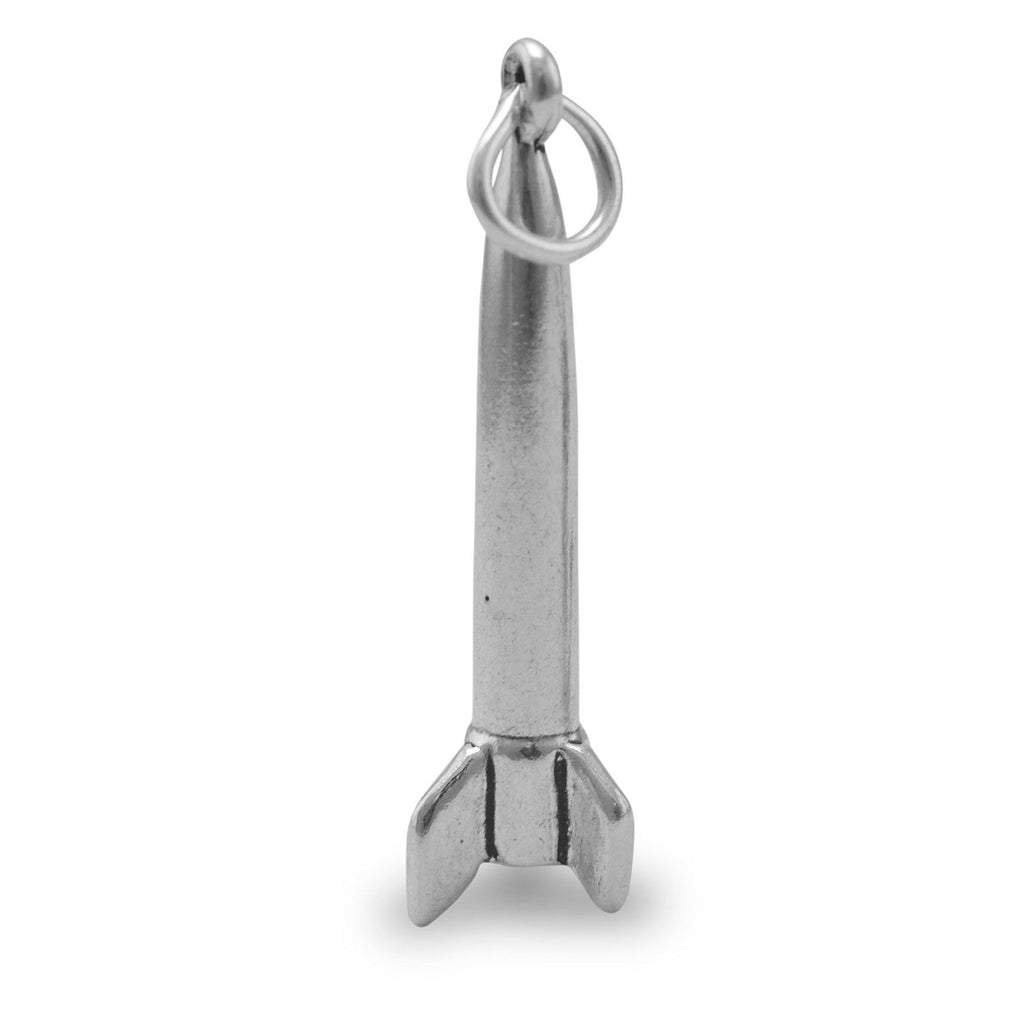 Oxidized 3D Rocket Charm