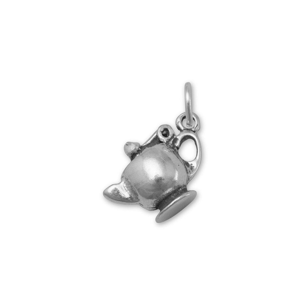 Oxidized 3D Movable Teapot Charm