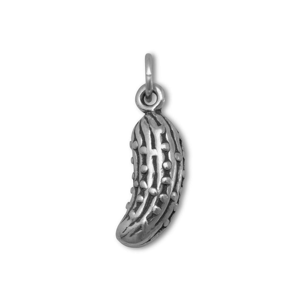 Oxidized 3D Pickle Charm