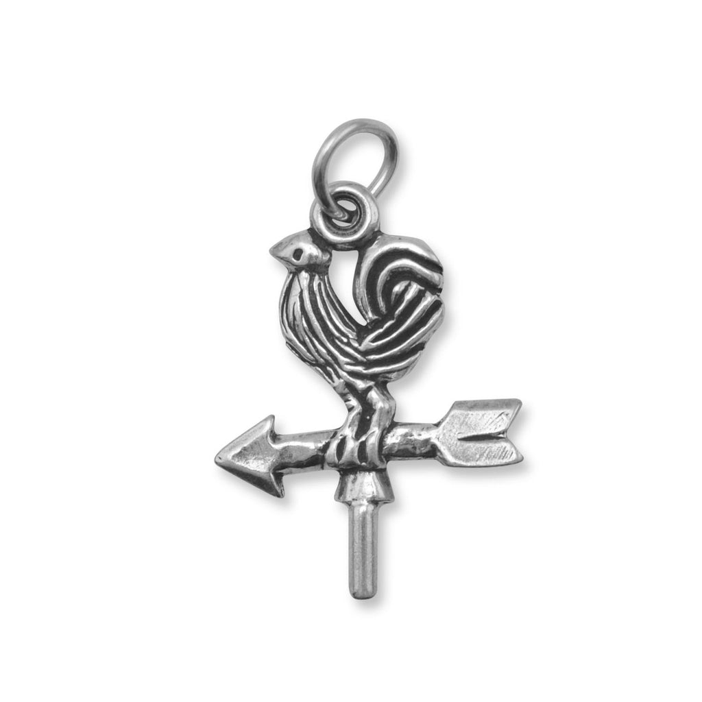 Oxidized Rooster Weather Vane Charm