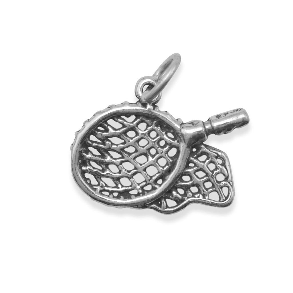 Oxidized Butterfly Net Charm