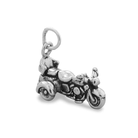 Oxidized 3D Trike Motorcycle Charm