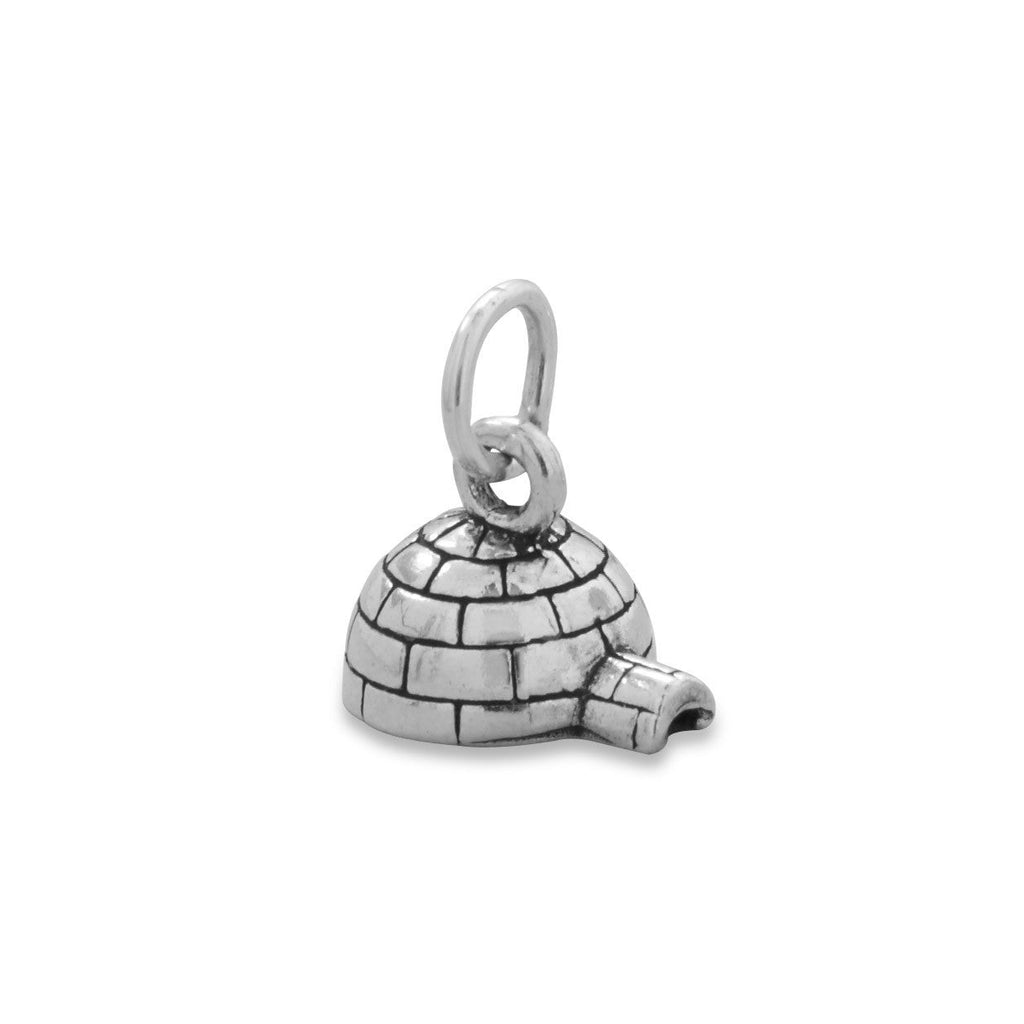 Oxidized 3D Igloo Charm