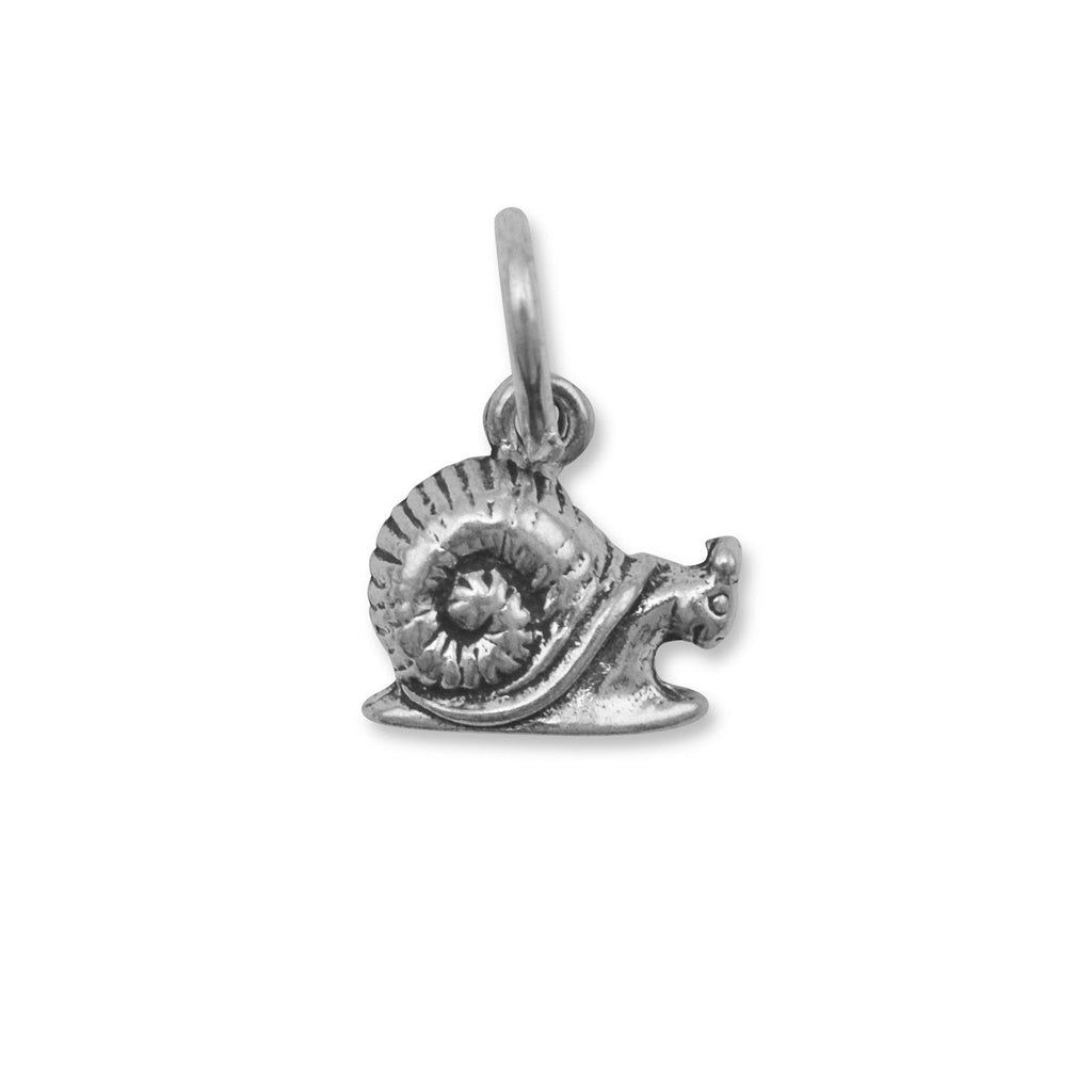 Oxidized Snail Charm