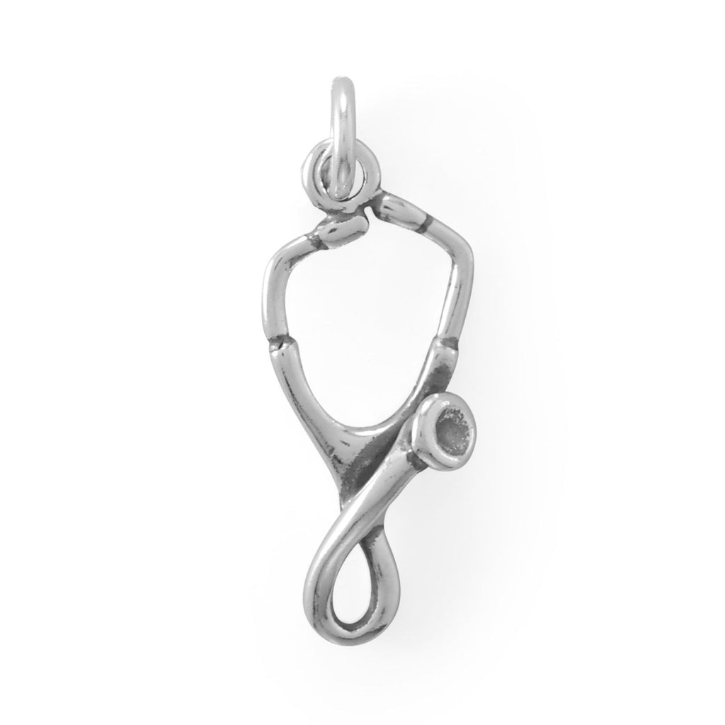 Listen Close! Oxidized 3D Stethoscope Charm