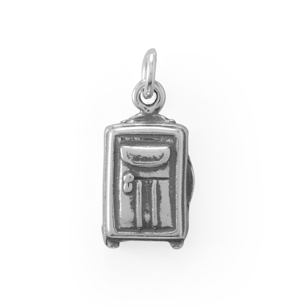 Travel the World! Oxidized 3D Suitcase Charm