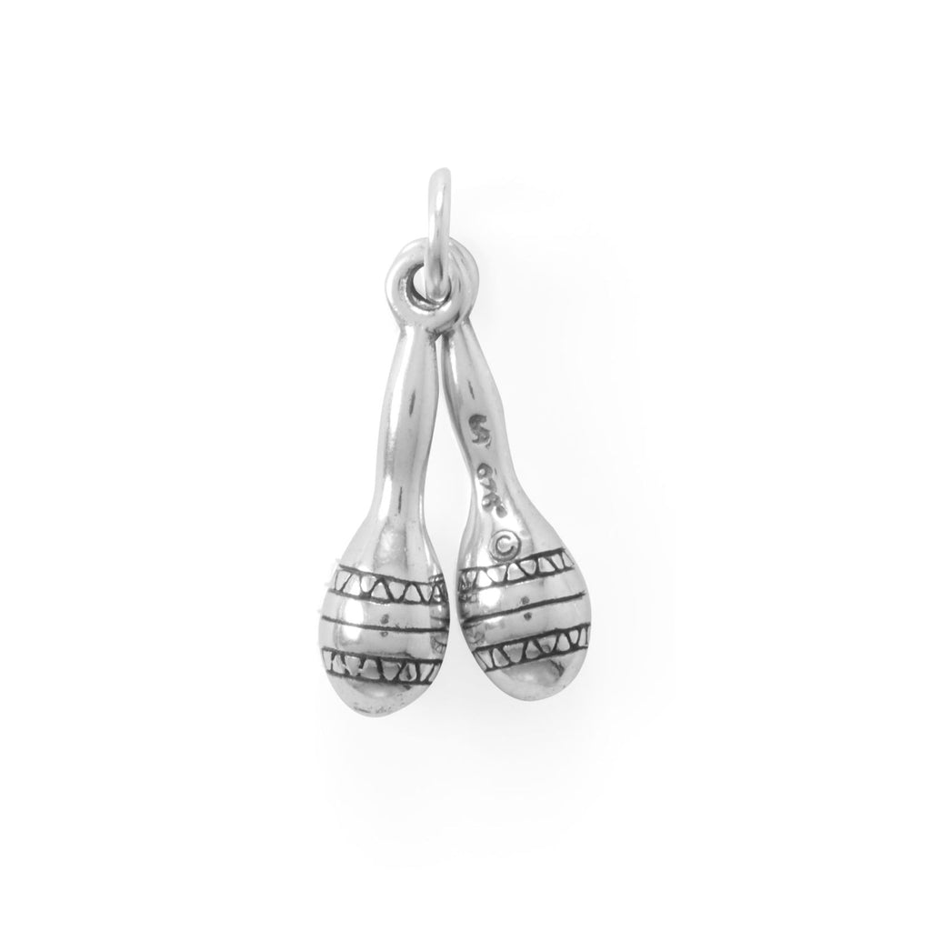 Shake It! Oxidized 3D Maracas Charm