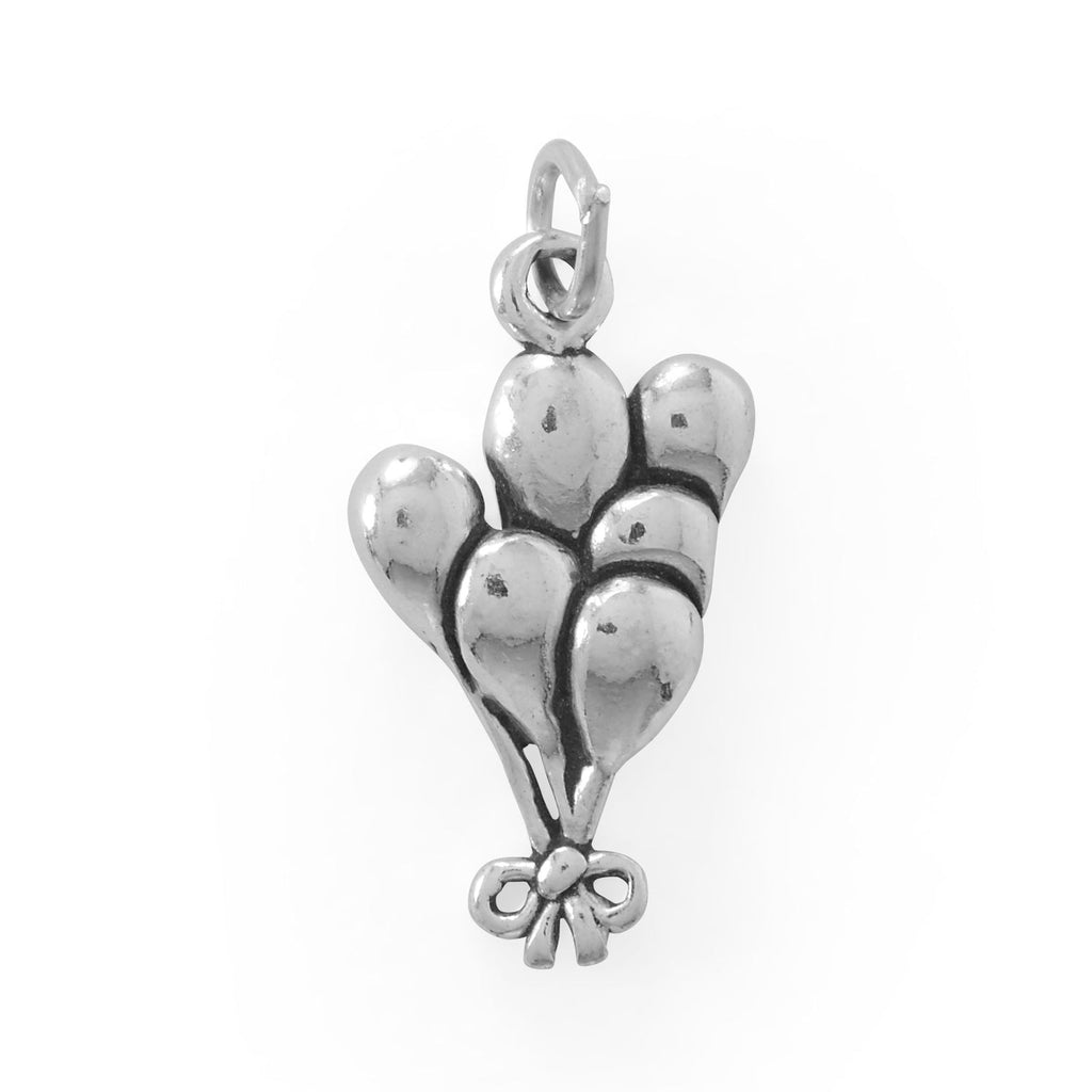 Oxidized Balloon Bouquet Charm