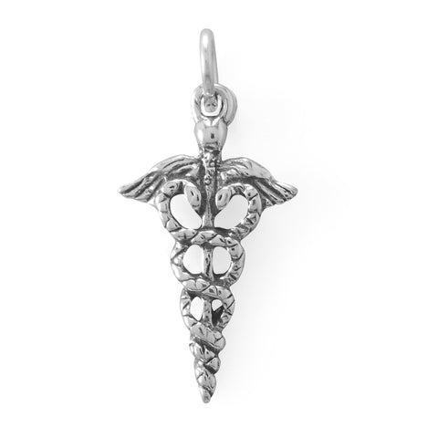 Making a Difference! Oxidized 3D Medical Caduceus Charm