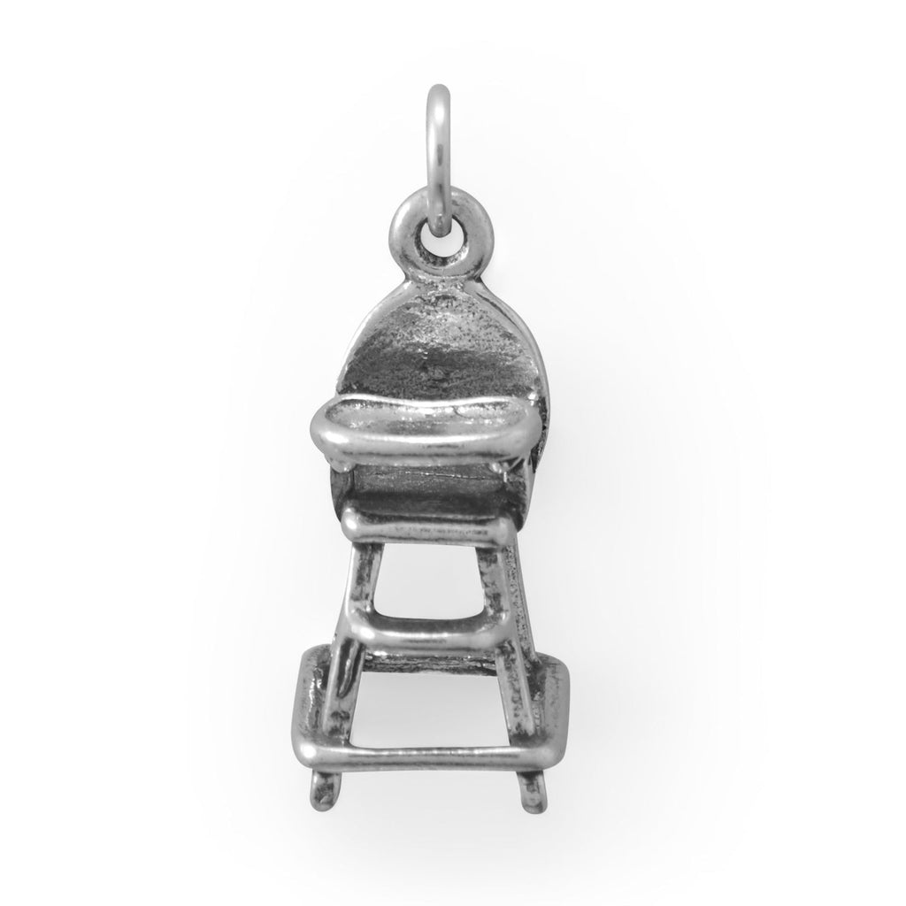 Oxidized 3D High Chair Charm