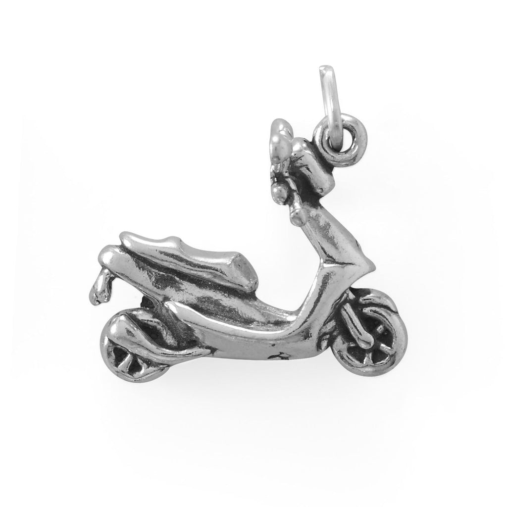 Oxidized 3D Zippy Moped Scooter Charm