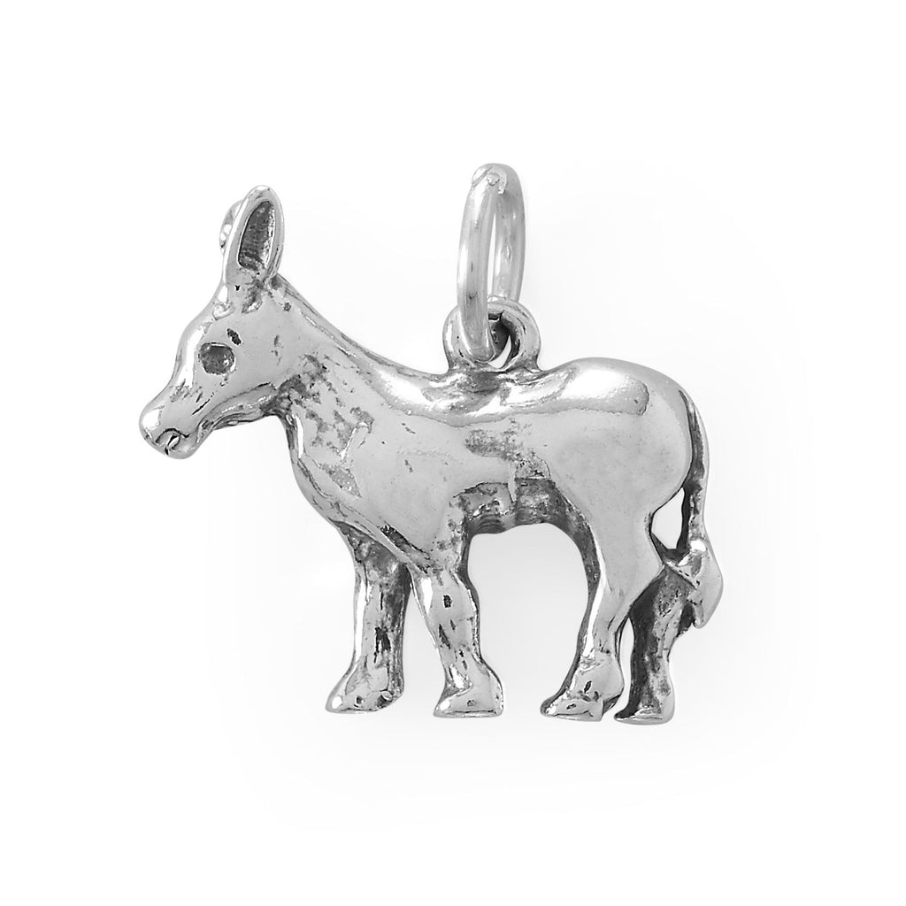 Oxidized 3D Donkey Charm