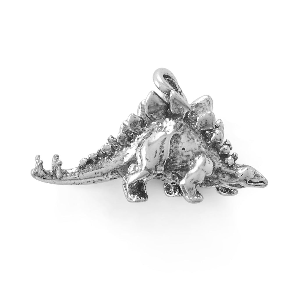 Oxidized 3D Stegosaurus Charm