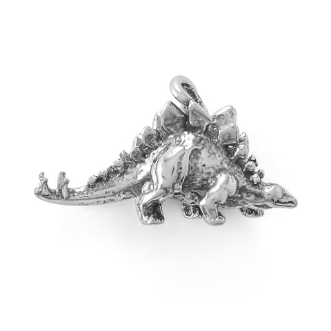 Oxidized 3D Stegosaurus Charm