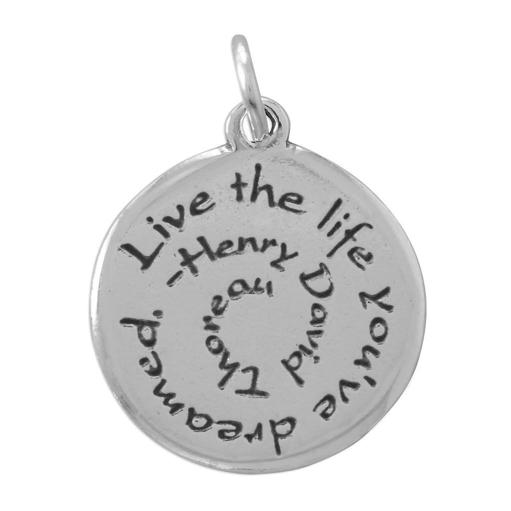 Oxidized "Live the life you've dreamed" Charm