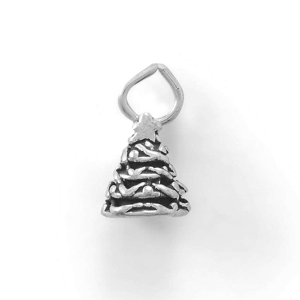 Gather 'round! Oxidized 3D Holiday Tree Charm