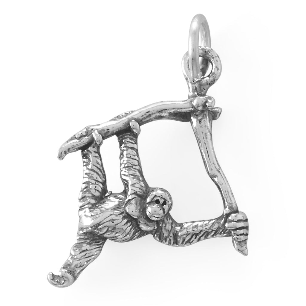 Oxidized 3D Playing Orangutan Charm