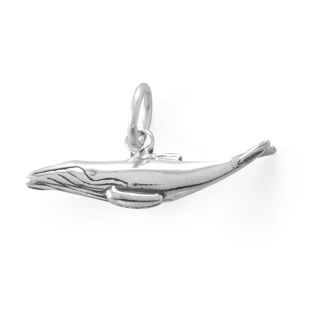 Oxidized 3D Majestic Humpback Whale Charm