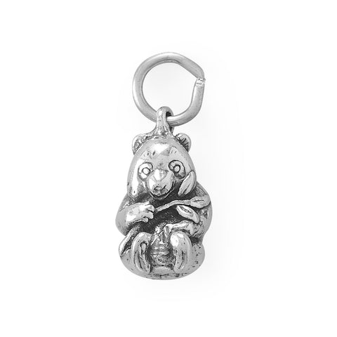 Oxidized 3D Cute Panda Bear Charm