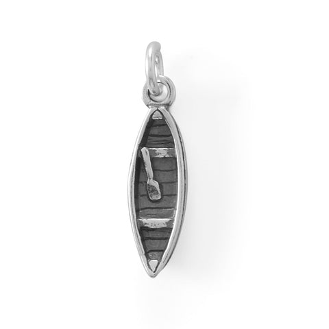 Float Along! Oxidized 3D Canoe Charm