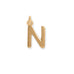 14 Karat Gold Plated Polished Letter Charm (A-Z)