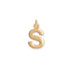 14 Karat Gold Plated Polished Letter Charm (A-Z)