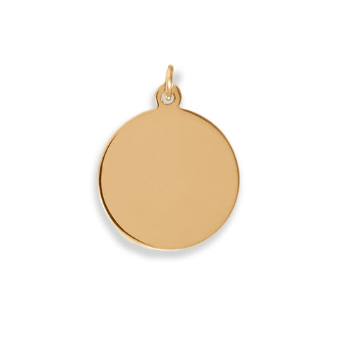 Large 14/20 Gold Filled Round Engravable Pendant