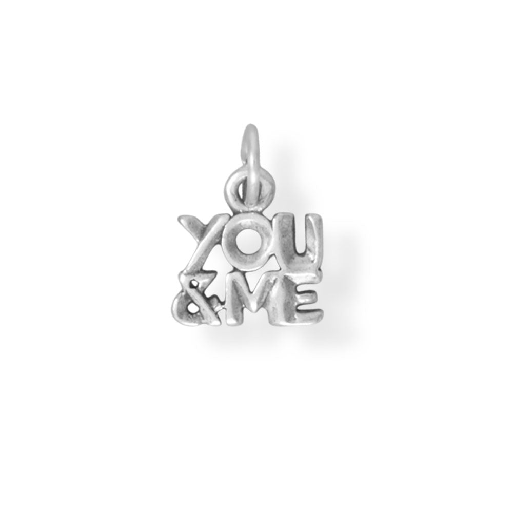 Oxidized YOU & ME Charm