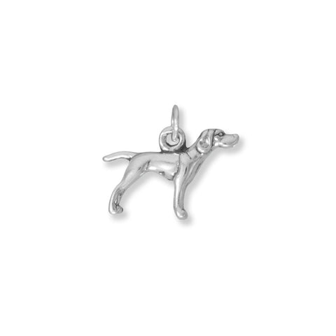 Oxidized 3D Pointer Dog Charm