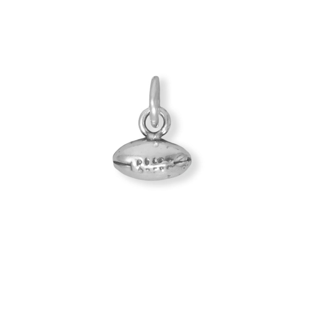 Small Oxidized 3D Football Charm