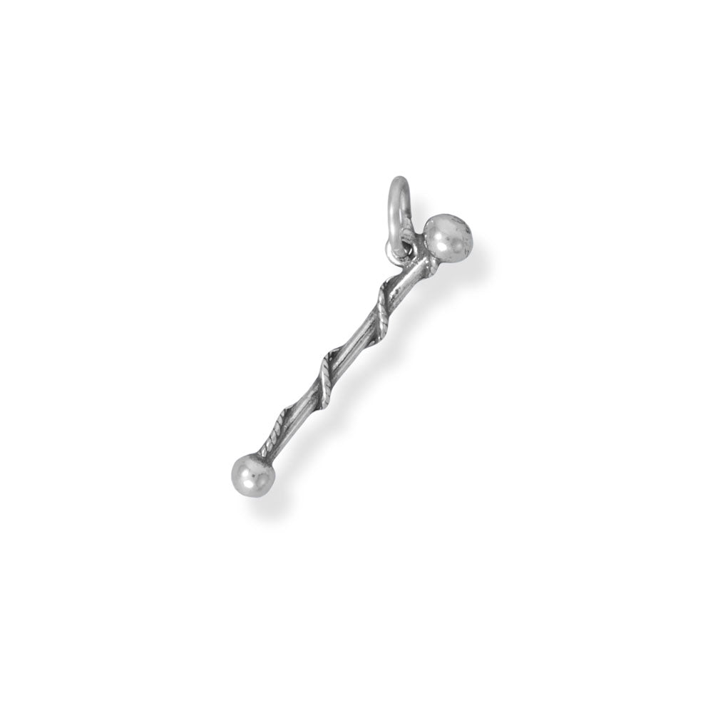 Oxidized 3D Twirling Baton Charm