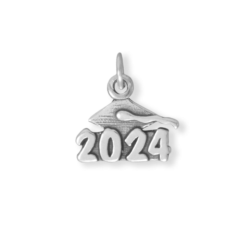 Great Grad! Oxidized 2024 Graduation Charm