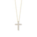 14 Karat Gold Plated Floating CZ Cross Slide