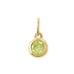 14 Karat Gold Plated Round CZ Birthstone Charms (January-December)