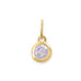 14 Karat Gold Plated Round CZ Birthstone Charms (January-December)