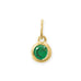 14 Karat Gold Plated Round CZ Birthstone Charms (January-December)