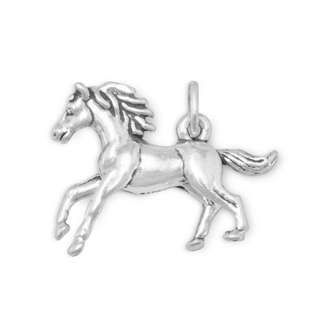 Oxidized 3D "Bucking Bronco!" Horse Charm