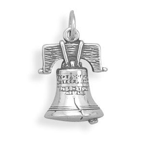 Oxidized Liberty Bell Charm