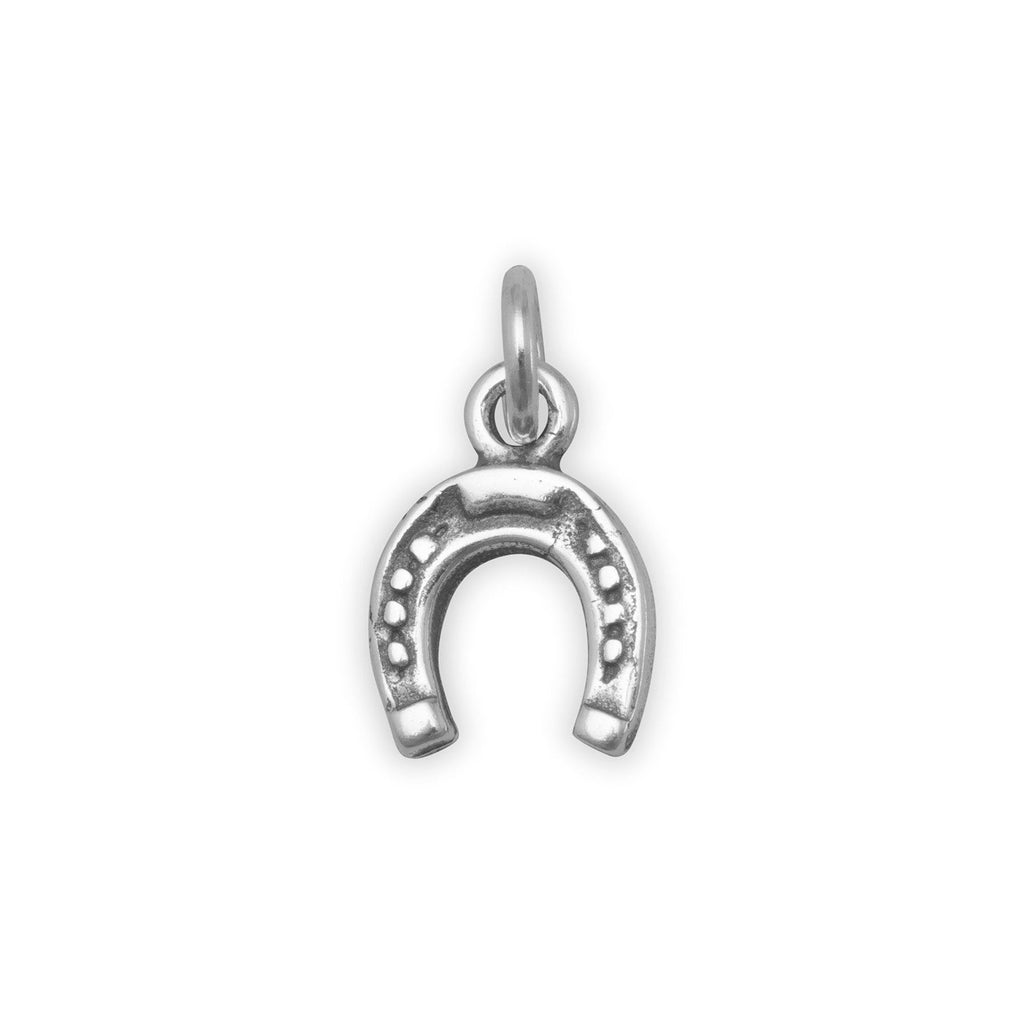 Small Oxidized Horseshoe Charm