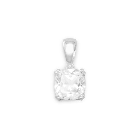 Cushion Cut CZ and Filigree Pendant