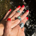 Oxidized Oval Roman Glass Ring