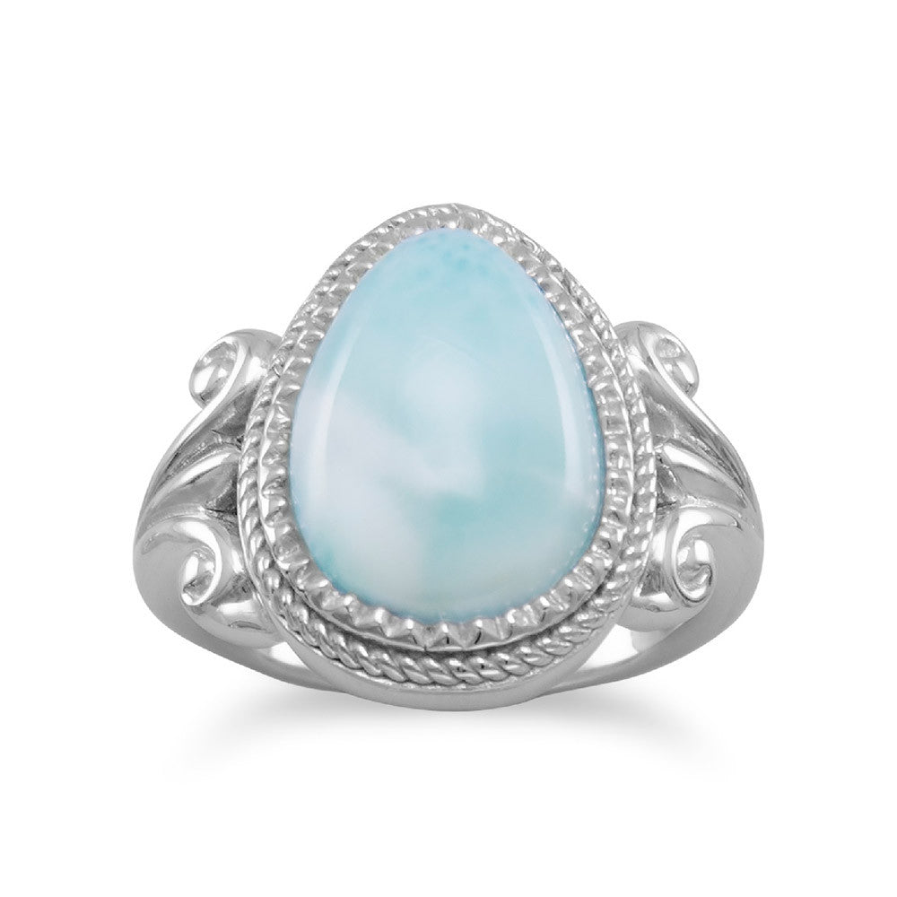 Pear Shape Larimar Ring