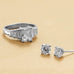 Rhodium Plated 6mm CZ Stud Earrings