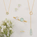 14 Karat Gold Plated Lariat Necklace with Chalcedony Drop - Matador Diamond