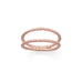 14 Karat Rose Gold Plated Rope Twist Double Band Ring