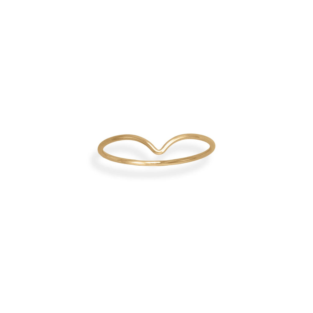 14/20 Gold Filled Thin "V" Design Ring