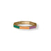 14 Karat Gold Plated Rainbow Enamel Flat Edge Ring