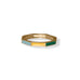 14 Karat Gold Plated Rainbow Enamel Flat Edge Ring