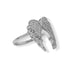 Rhodium Plated CZ Angel Wings Ring - Matador Diamond